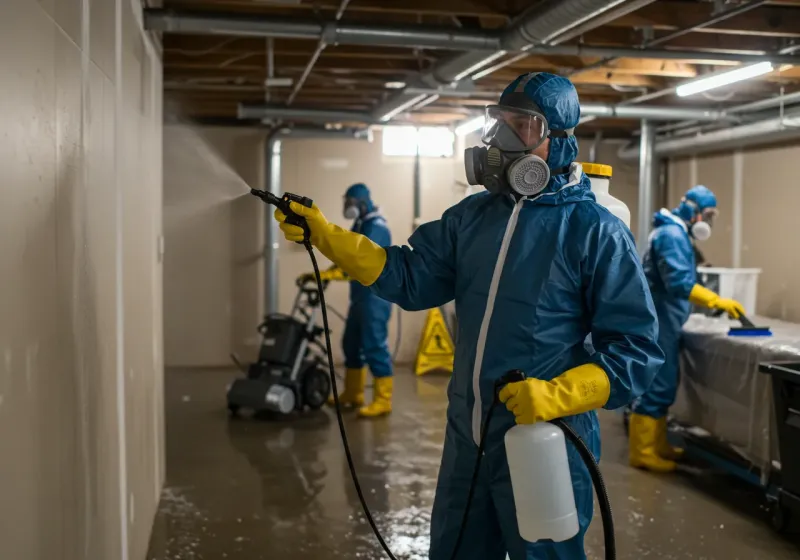 Basement Sanitization and Antimicrobial Treatment process in Noble County, IN